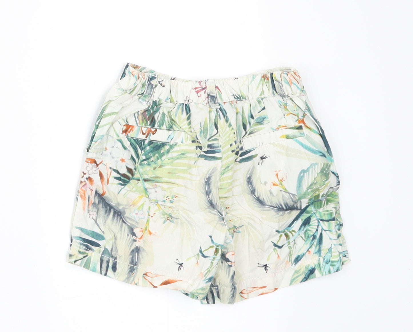 NEXT Boys White Floral  Cropped Trousers Size 18-24 Months