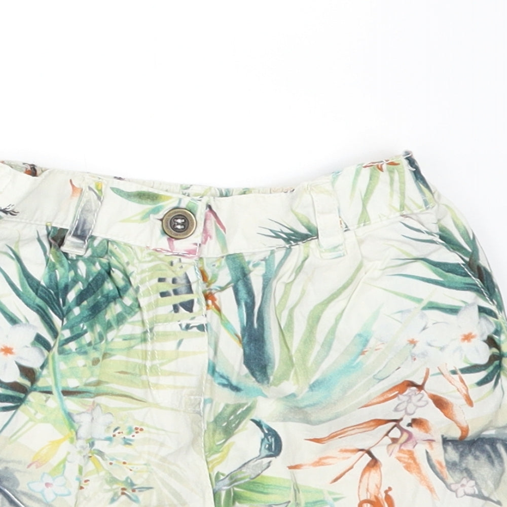 NEXT Boys White Floral  Cropped Trousers Size 18-24 Months