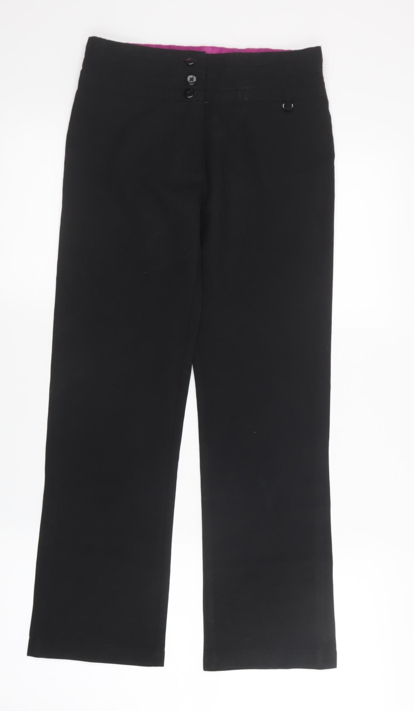 F&F Girls Black   Capri Trousers Size 10-11 Years