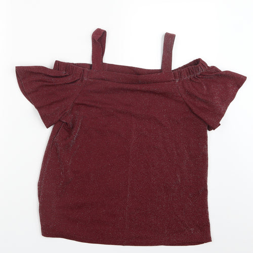 F&F Womens Red   Basic Blouse Size 12