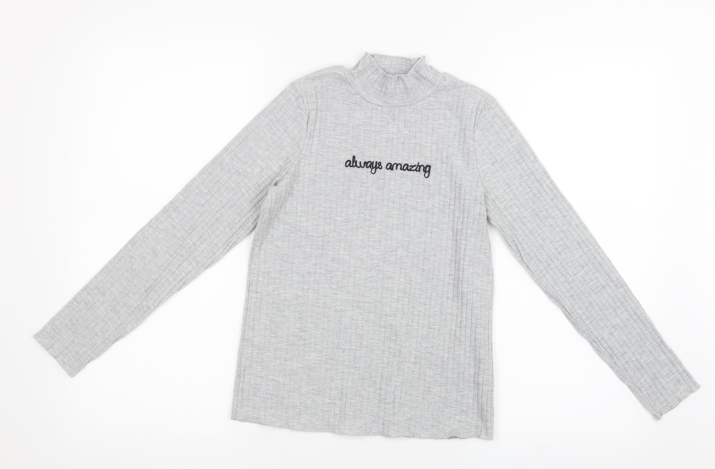George Girls Grey   Basic T-Shirt Size 9-10 Years