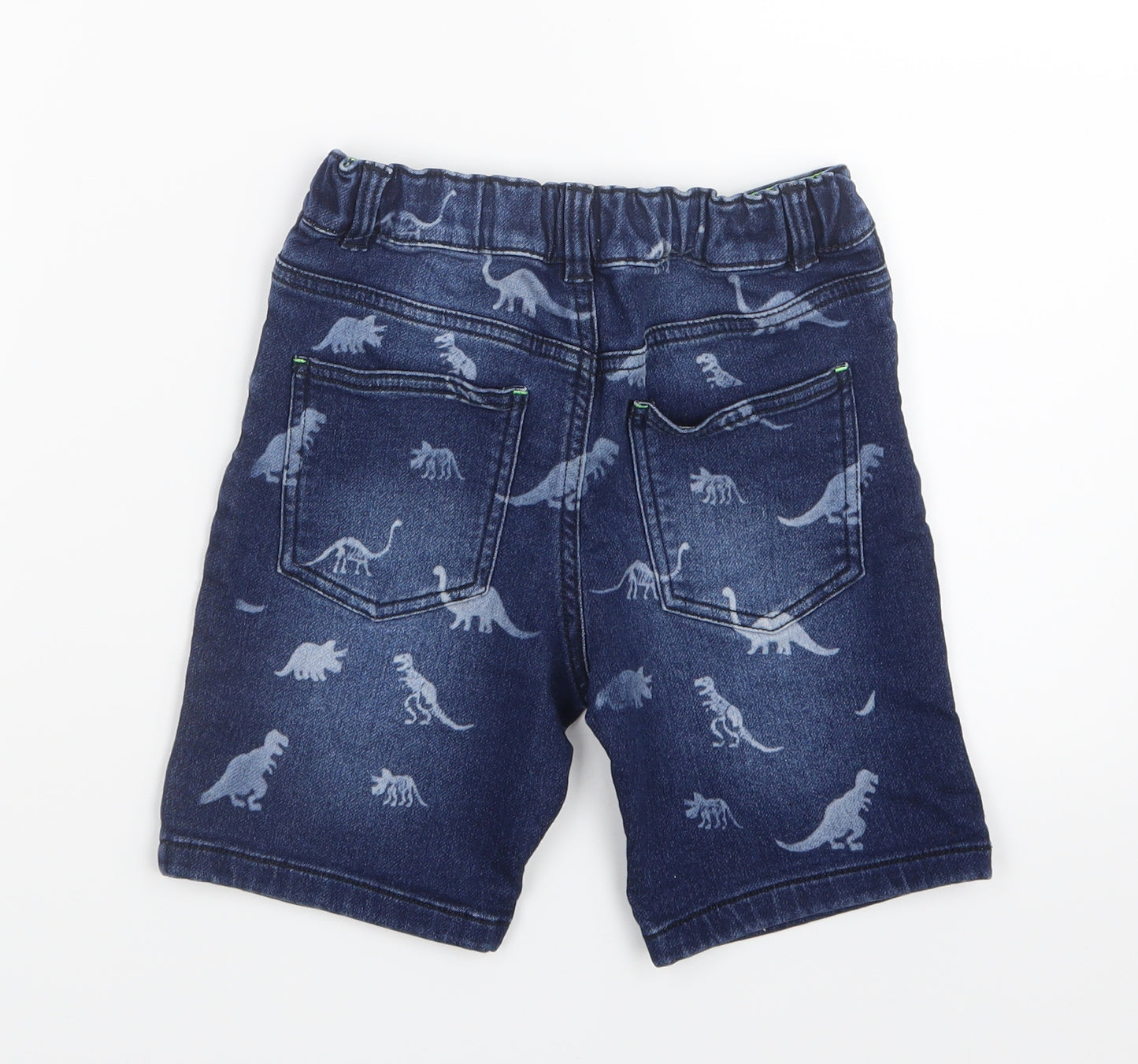 F&F Boys Blue  Denim Cropped Jeans Size 6-7 Years - Dinosaur