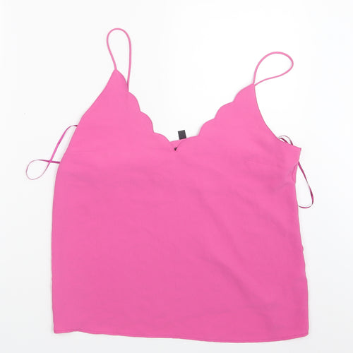 Topshop Womens Pink  Mesh Basic Blouse Size 12