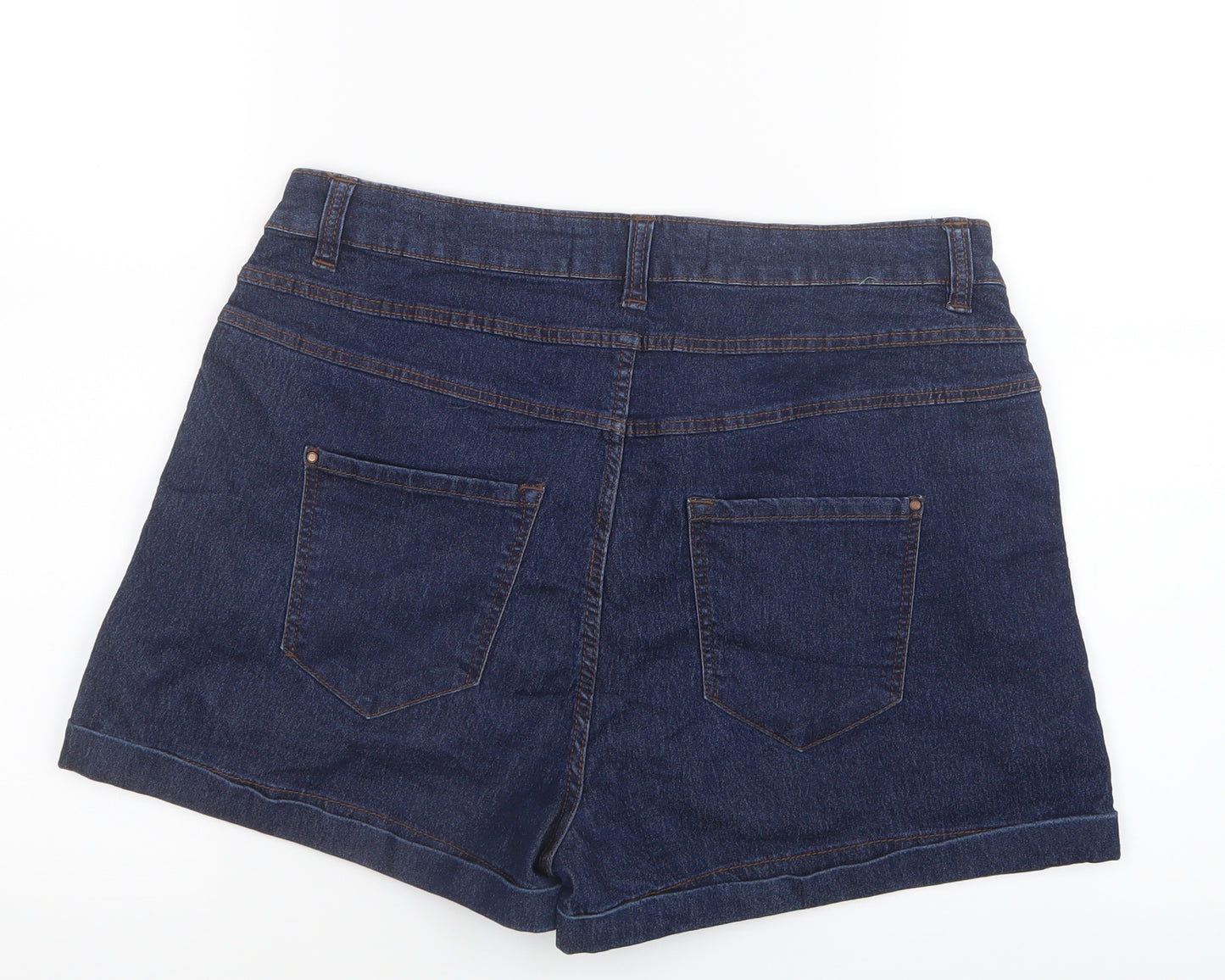 New Look Womens Blue  Denim Hot Pants Shorts Size 14