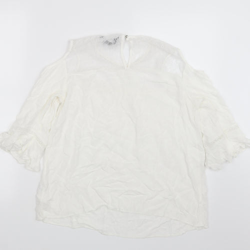 F&F Womens White   Basic Blouse Size 14