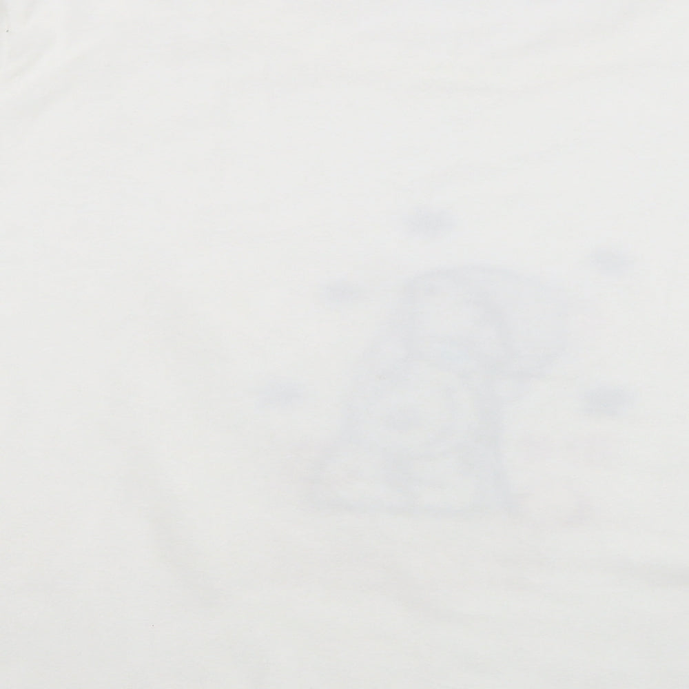 Tesco Womens White Geometric  Top Pyjama Top Size 16  - Tatty Teddy