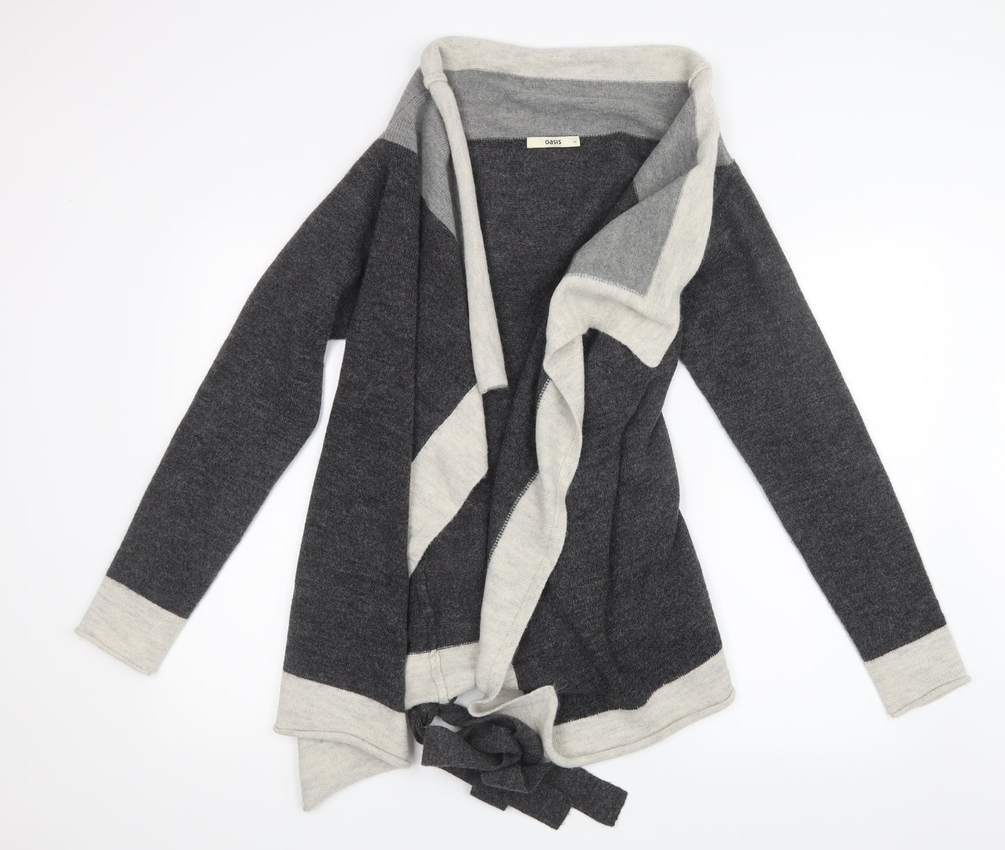 Oasis Womens Grey  Knit Cardigan Jumper Size M