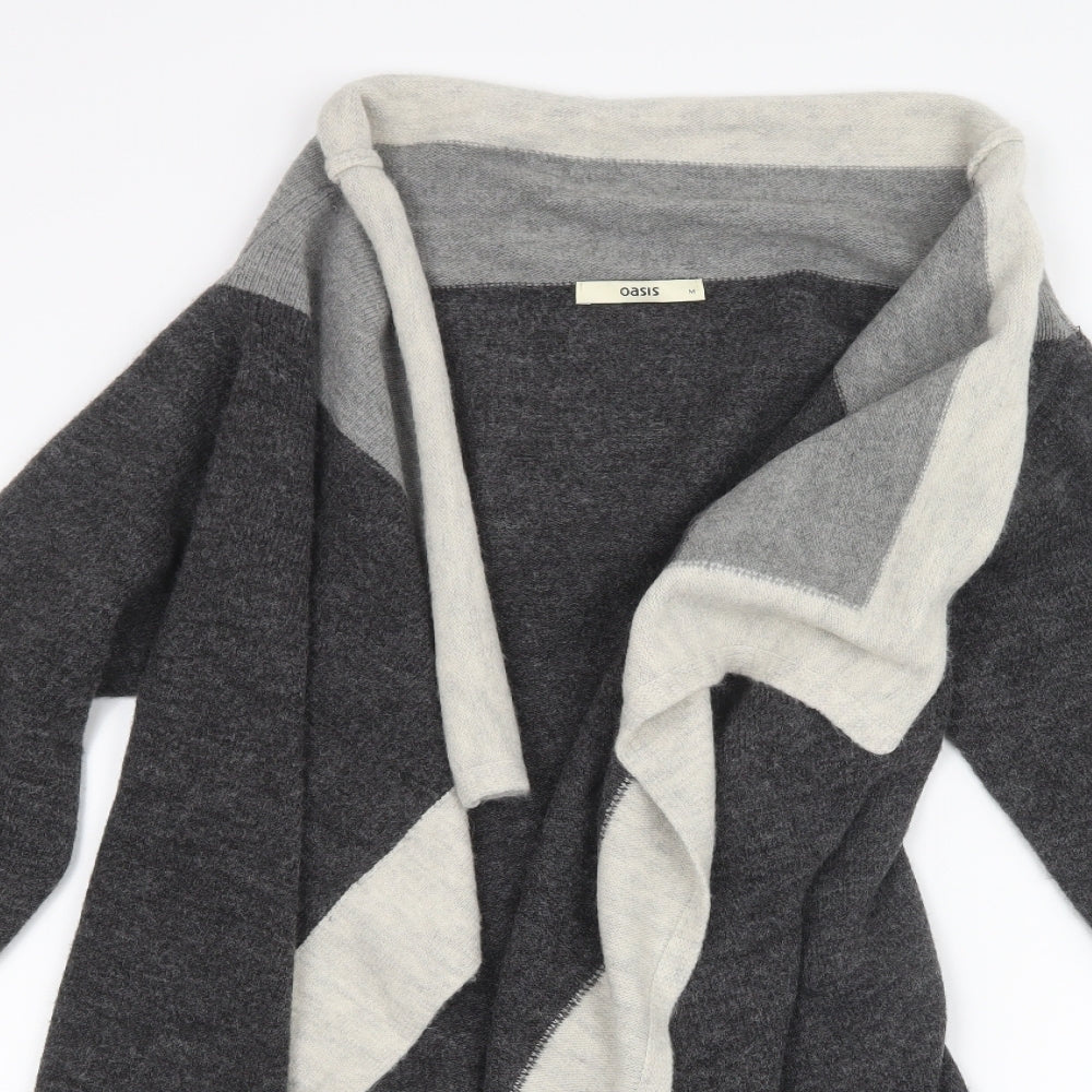 Oasis Womens Grey  Knit Cardigan Jumper Size M