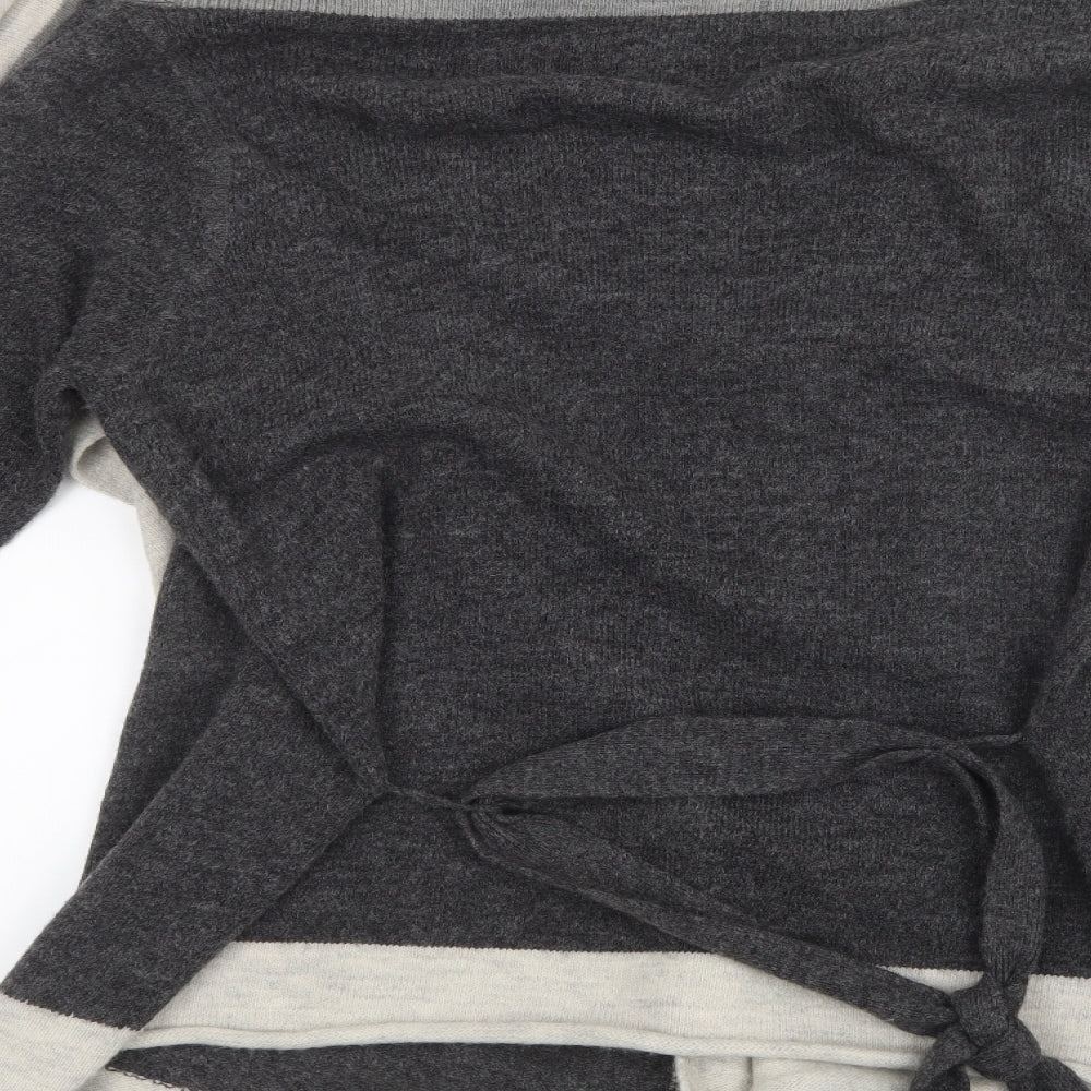 Oasis Womens Grey  Knit Cardigan Jumper Size M