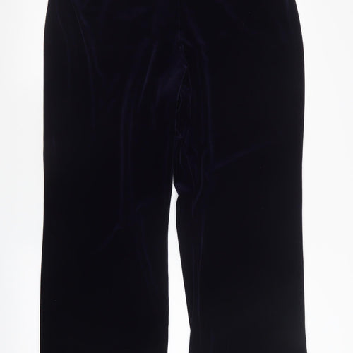 Marks and Spencer Womens Blue  Velvet Trousers  Size 20 L26.5 in