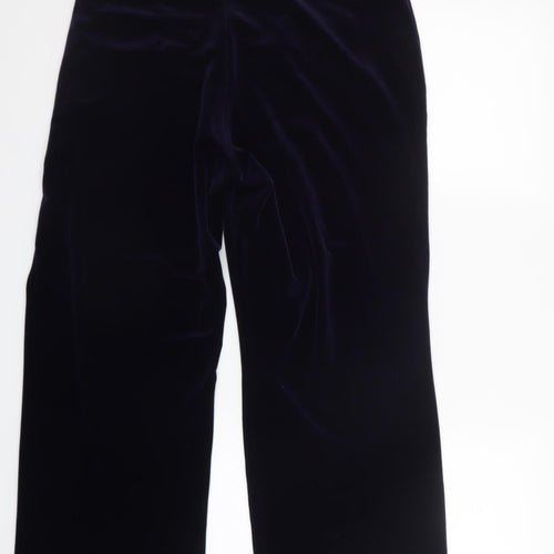 Marks and Spencer Womens Blue  Velvet Trousers  Size 20 L26.5 in