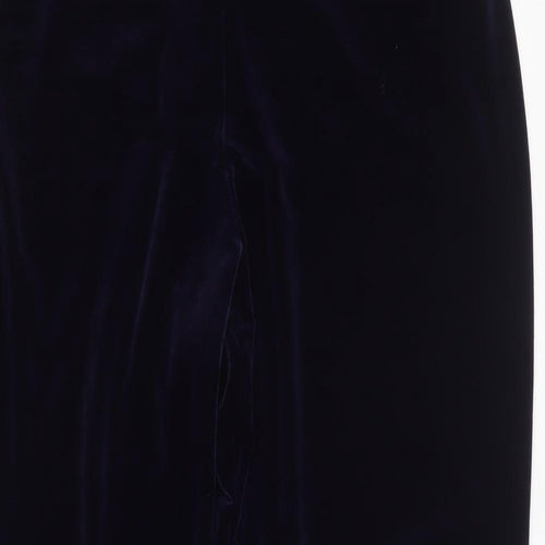 Marks and Spencer Womens Blue  Velvet Trousers  Size 20 L26.5 in