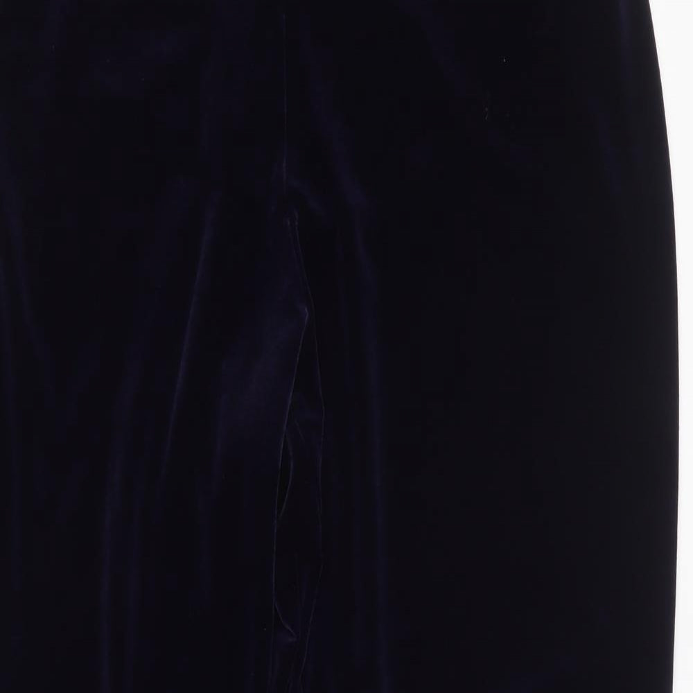 Marks and Spencer Womens Blue  Velvet Trousers  Size 20 L26.5 in