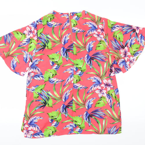 Primark Womens Pink Floral  Basic Blouse Size 12