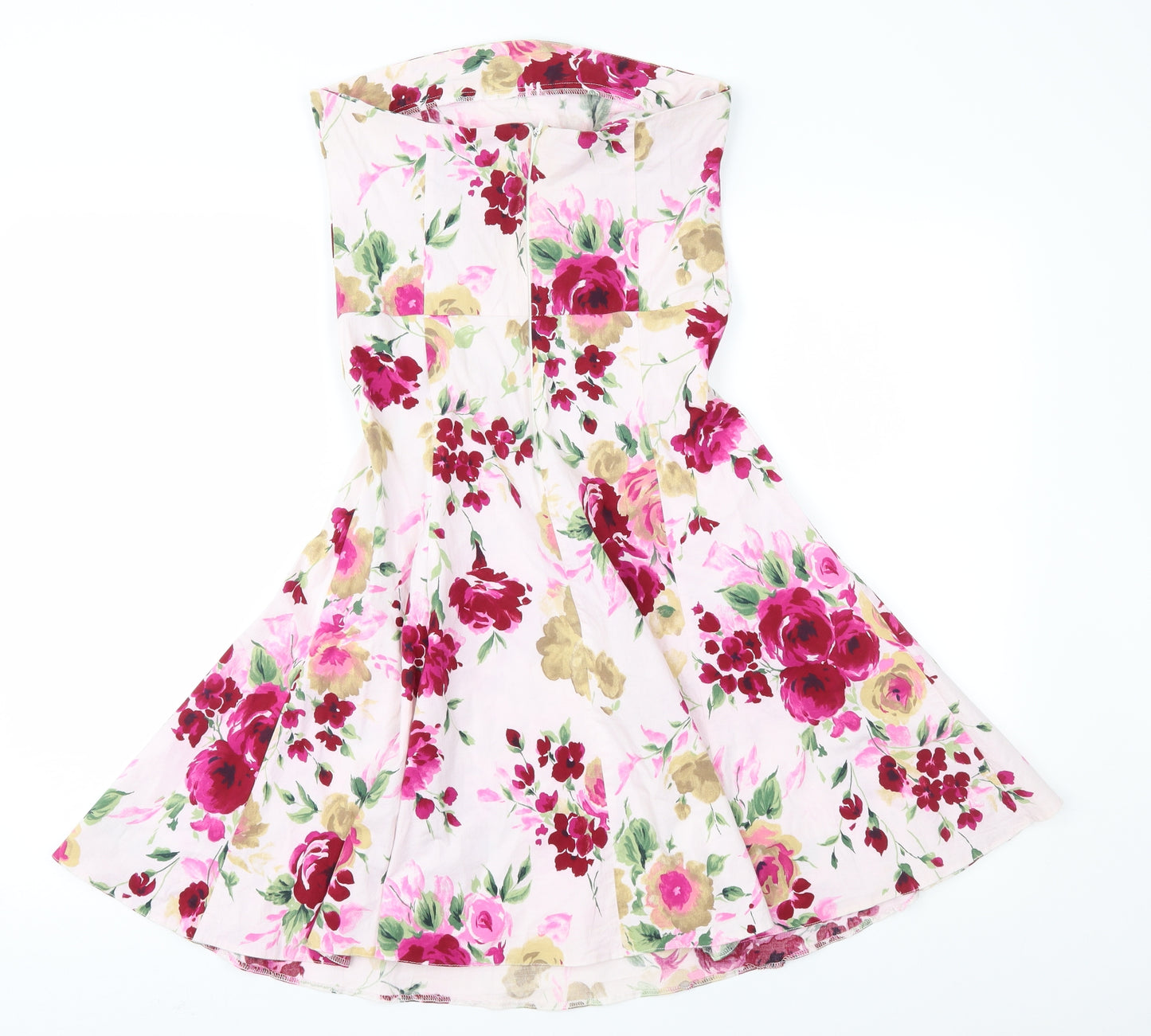 Bay Womens Pink Floral  Fit & Flare  Size 12