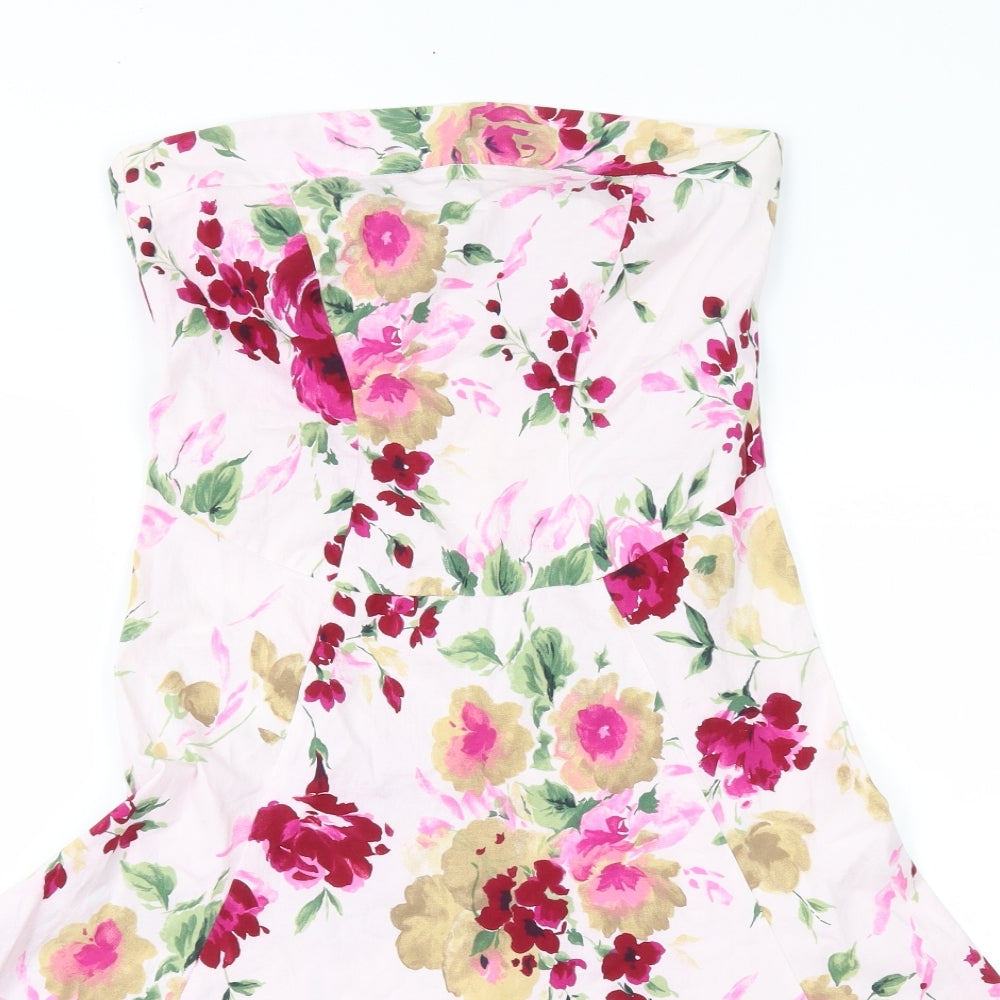 Bay Womens Pink Floral  Fit & Flare  Size 12