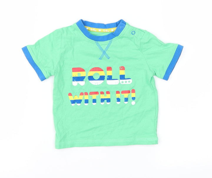 TU Baby Green Basic T-Shirt Size 6-9 Months
