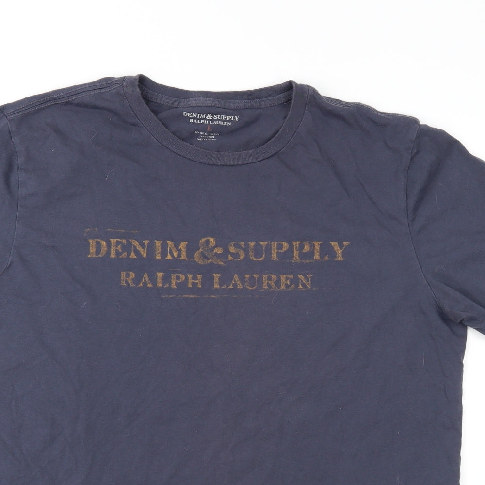 Ralph Lauren Mens Blue    T-Shirt Size L