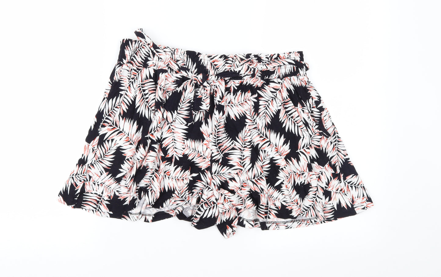 F&F Womens Black Floral  Mom Shorts Size 10