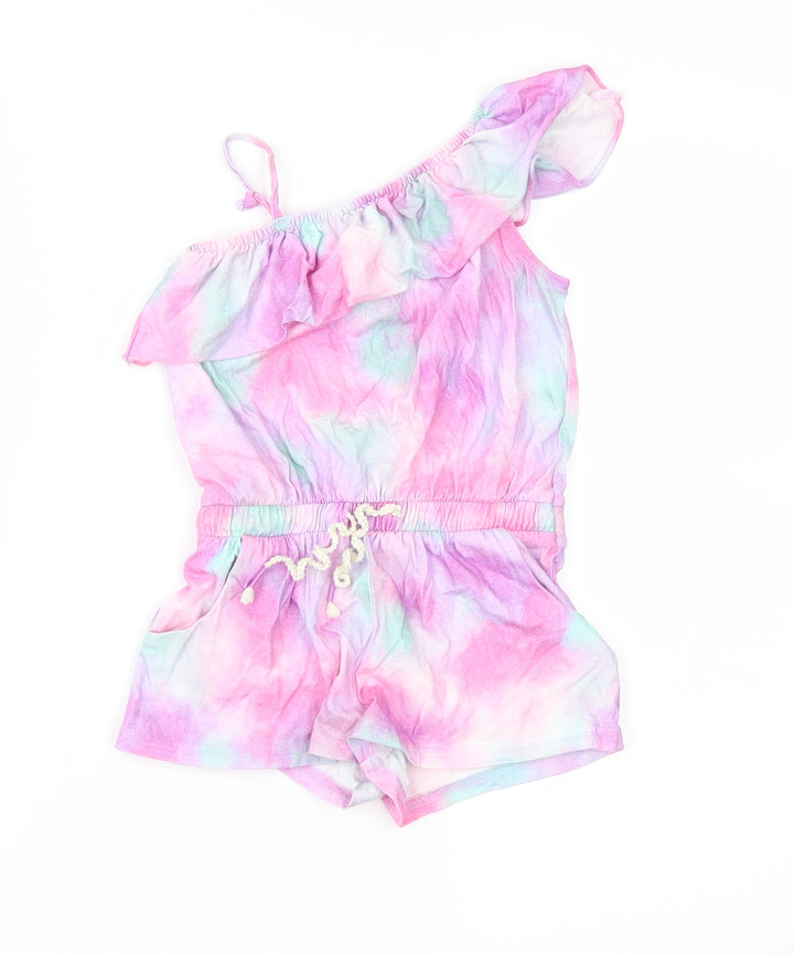 NEXT Girls Multicoloured Geometric Playsuit One-Piece Size 4 Years