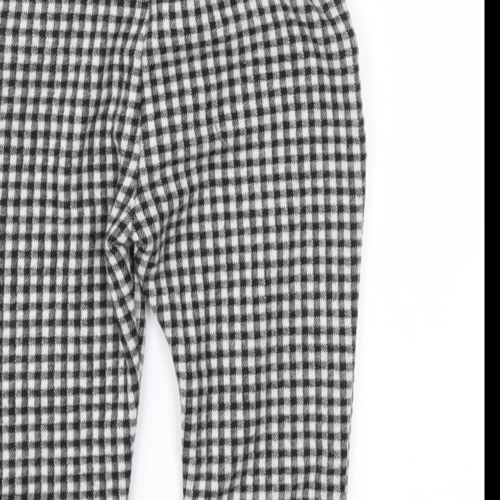 Primark Baby Black Check  Jogger Trousers Size 9-12 Months