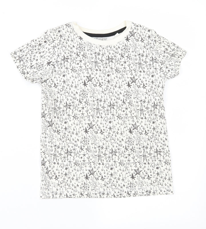 NEXT Boys Beige Geometric Basic T-Shirt Size 4-5 Years
