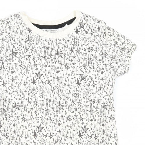 NEXT Boys Beige Geometric  Basic T-Shirt Size 4-5 Years