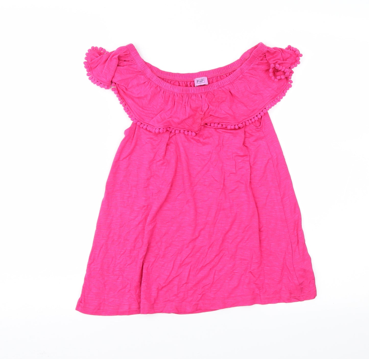 F&F Girls Pink   Basic Blouse Size 11-12 Years