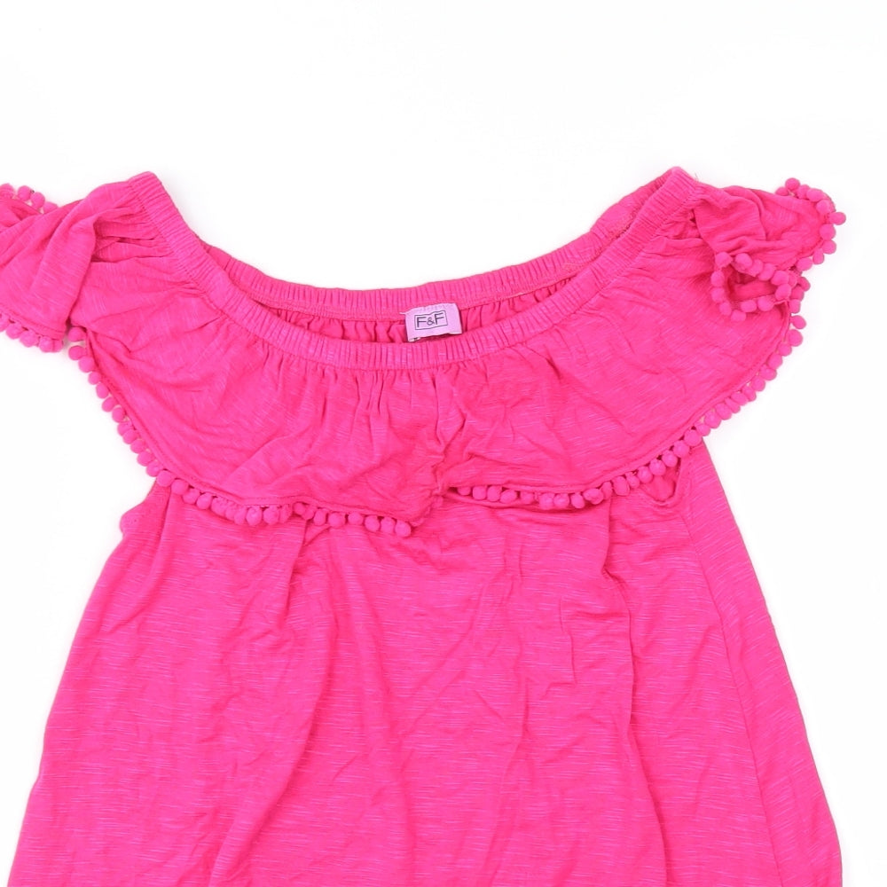 F&F Girls Pink   Basic Blouse Size 11-12 Years