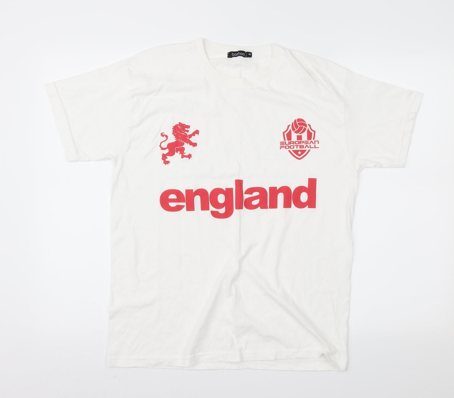 Boohoo Mens White    T-Shirt Size M  - England