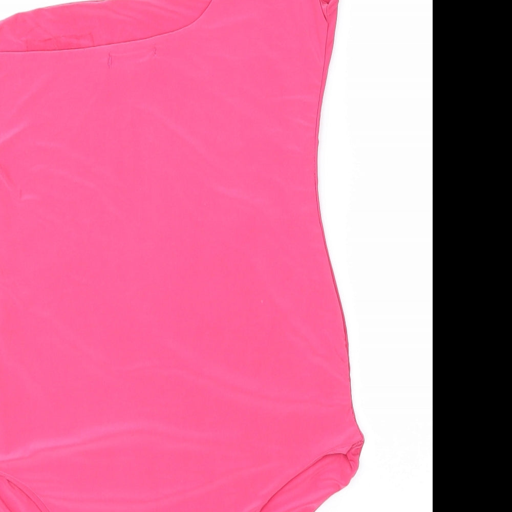 PRETTYLITTLETHING Womens Pink   Basic Blouse Size 12