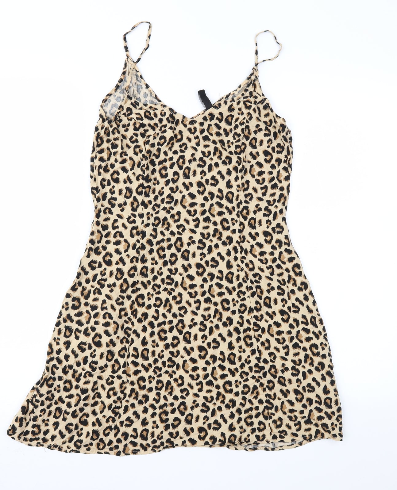 Divided Womens Brown Animal Print  Slip Dress  Size 10