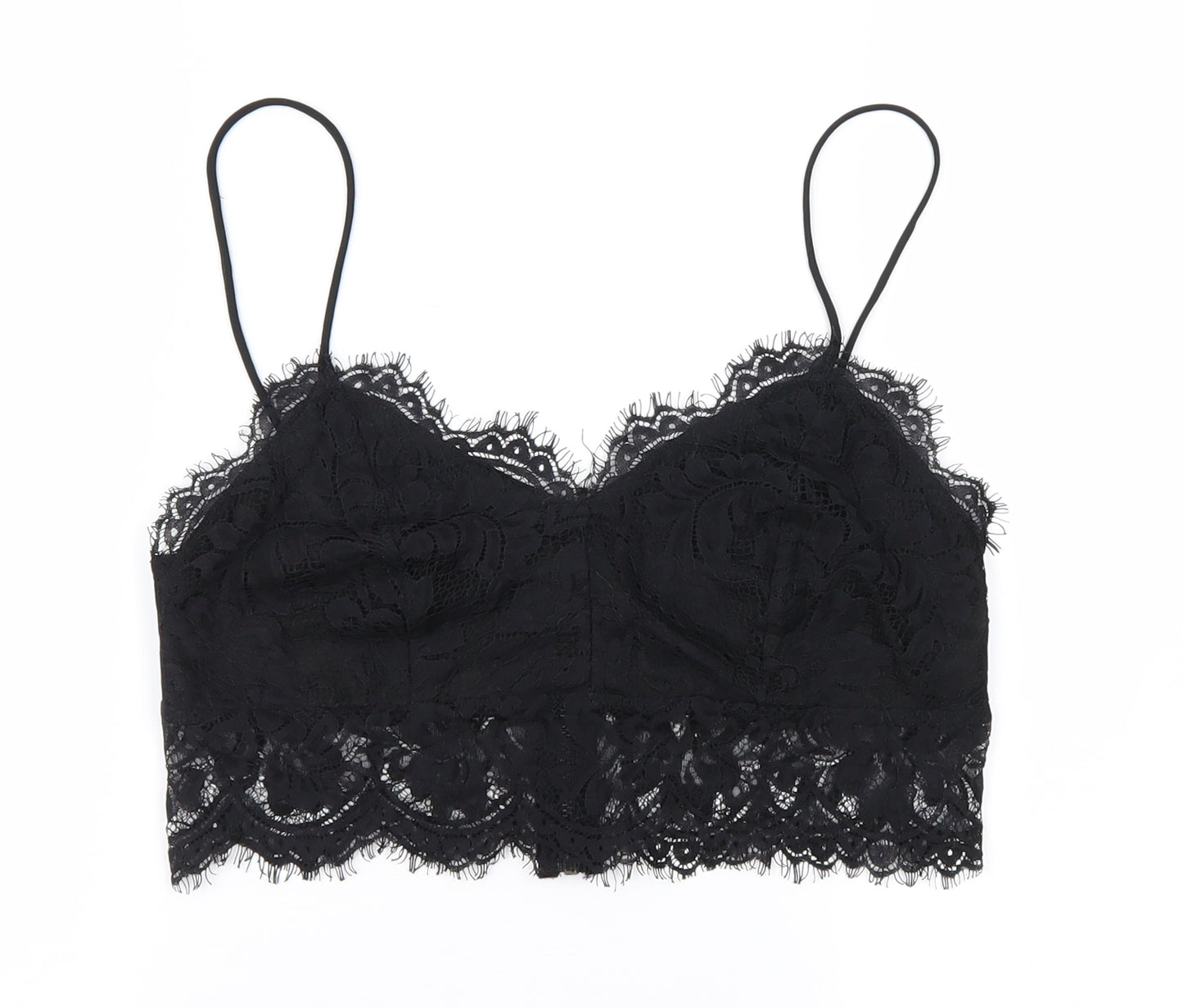 Topshop Womens Black   Cropped Blouse Size 12