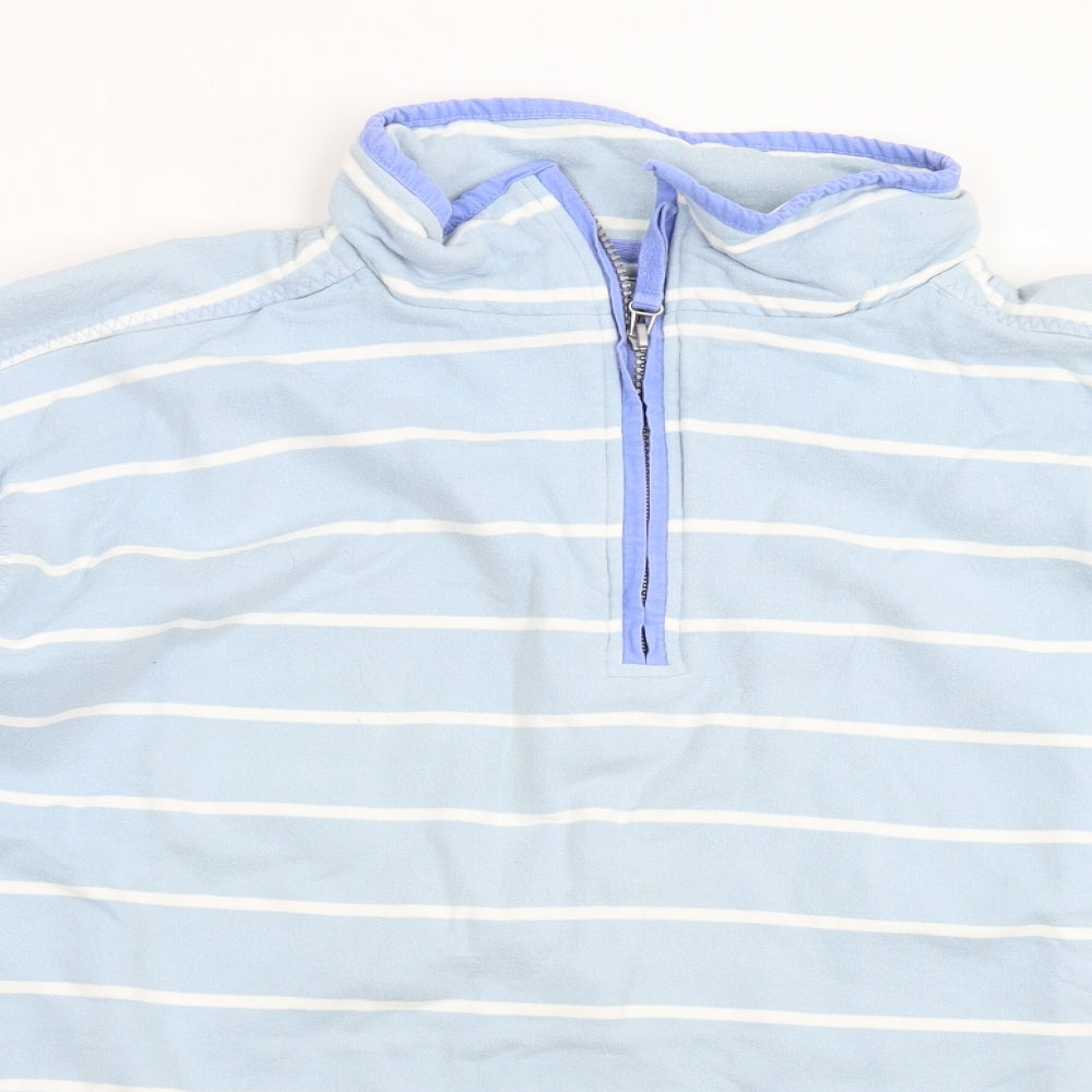 Lazy Jacks Mens Blue Striped  Pullover Sweatshirt Size XL