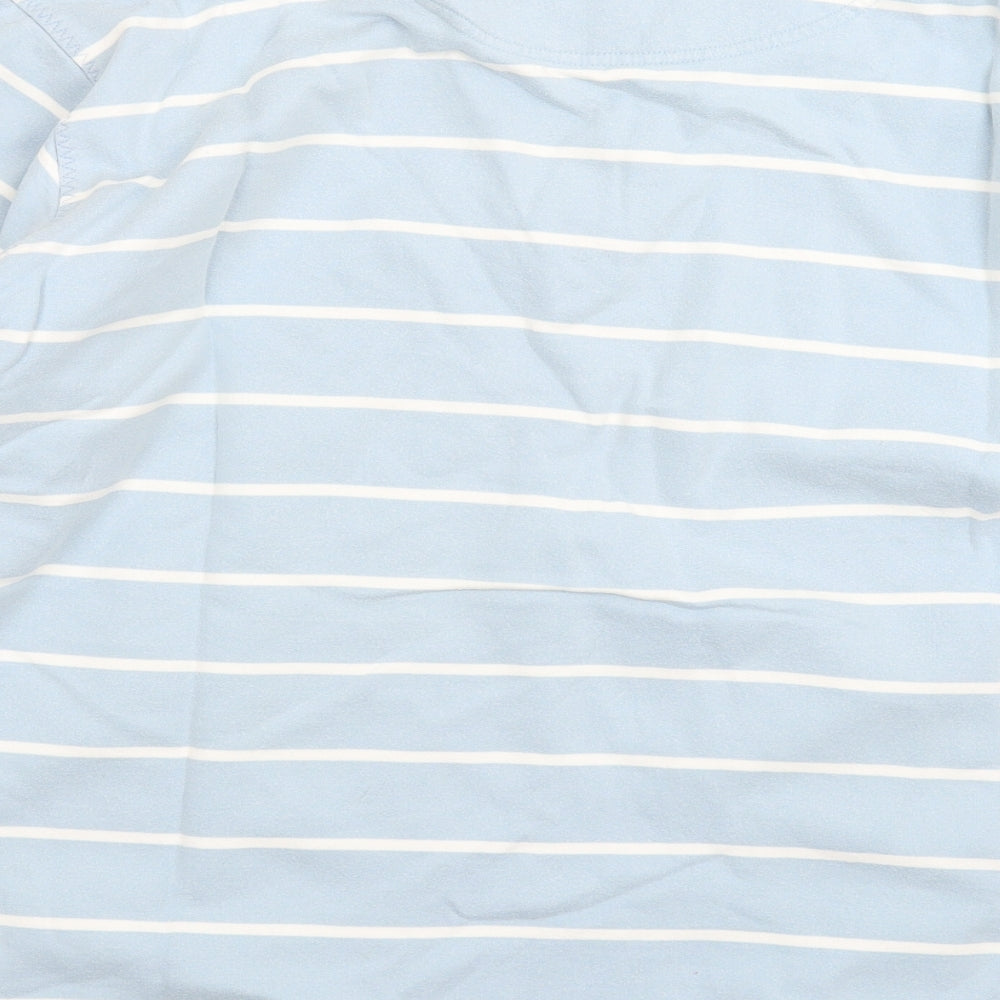 Lazy Jacks Mens Blue Striped  Pullover Sweatshirt Size XL