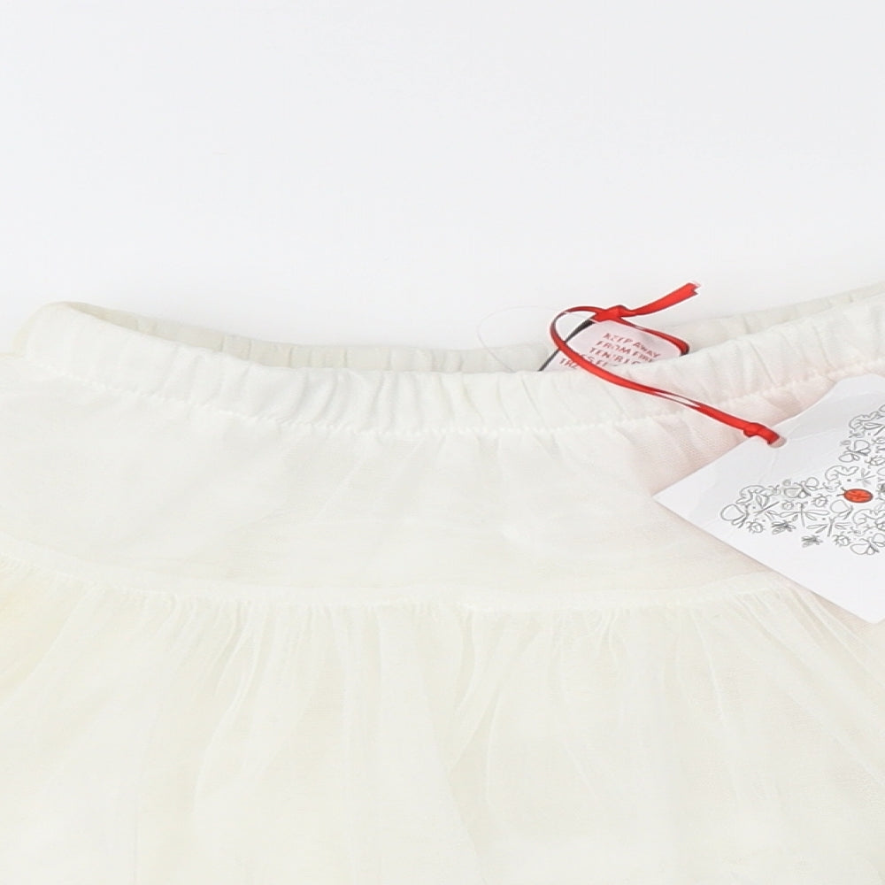 Nula Bug Girls White  Mesh Tutu Skirt Size 4-5 Years