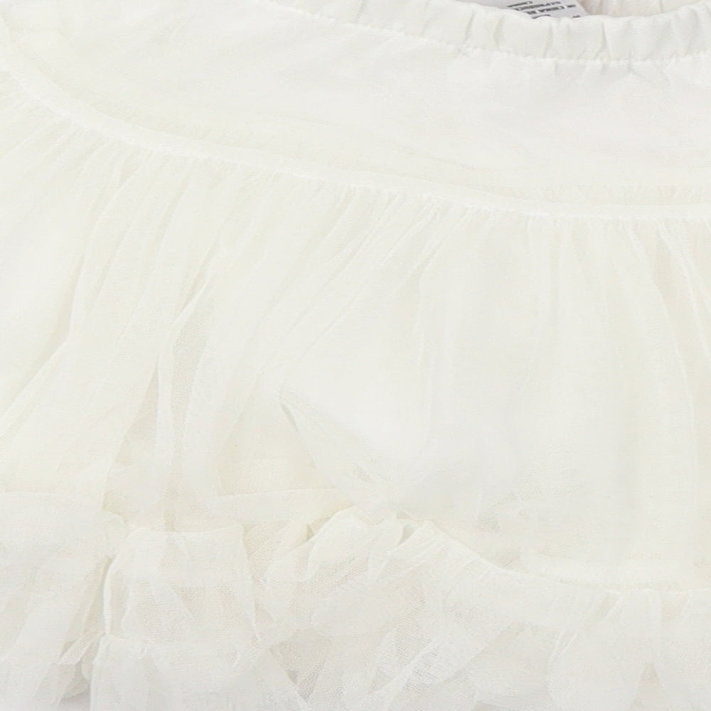 Nula Bug Girls White  Mesh Tutu Skirt Size 4-5 Years