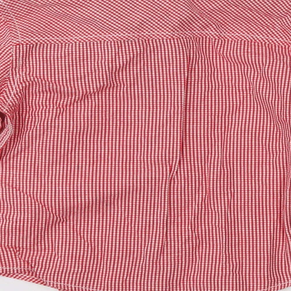 Mini Club Boys Red Check  Basic Button-Up Size 18-24 Months