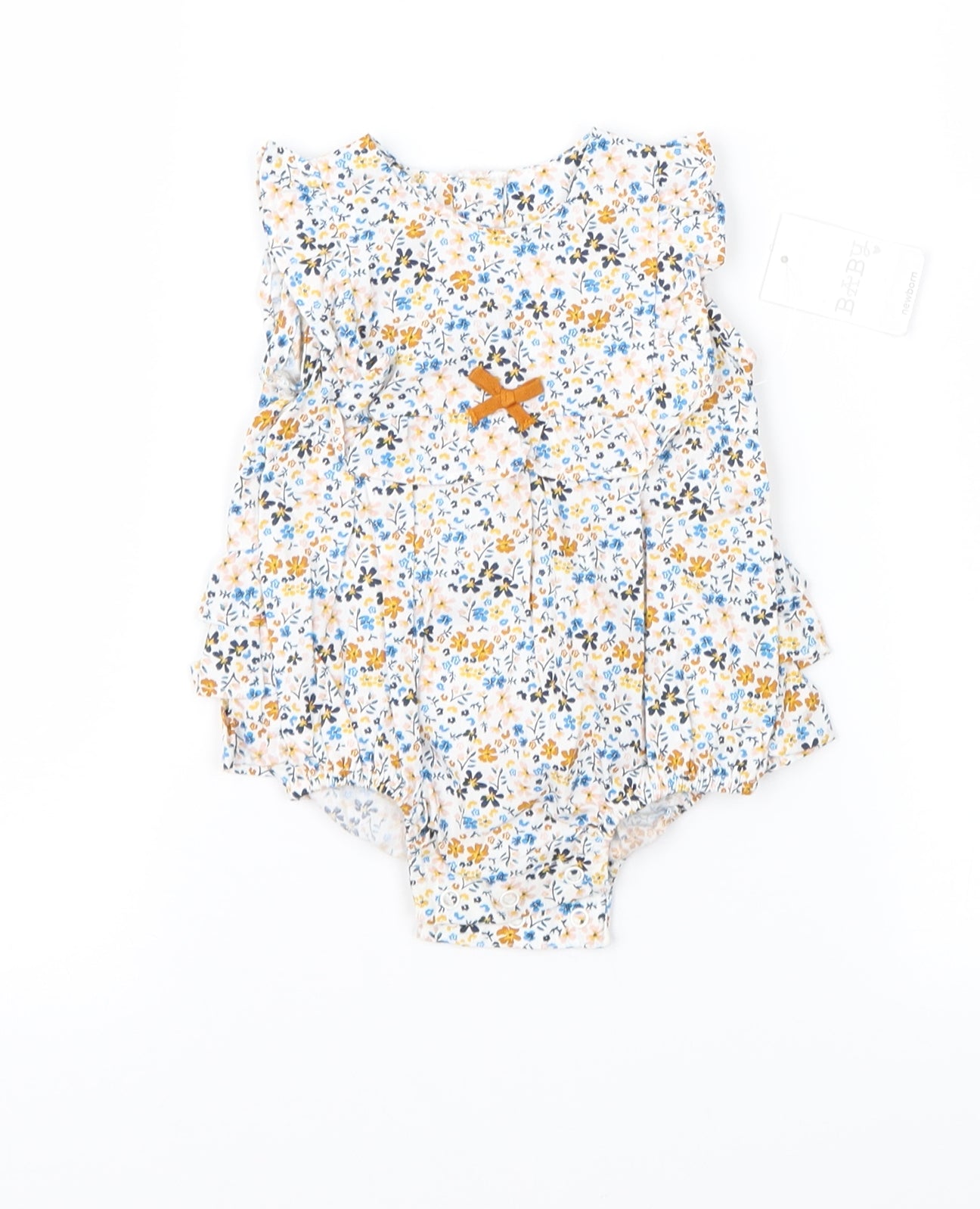 Matalan Girls Multicoloured Floral  Romper One-Piece Size Newborn