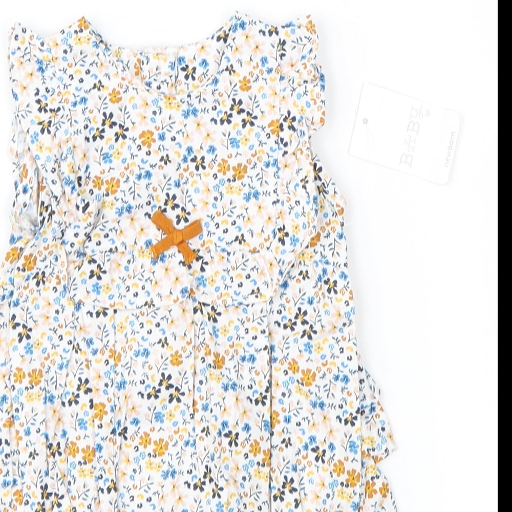 Matalan Girls Multicoloured Floral  Romper One-Piece Size Newborn