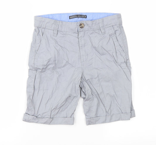 Front view of H&M boys’ grey chino trousers, size 10, years