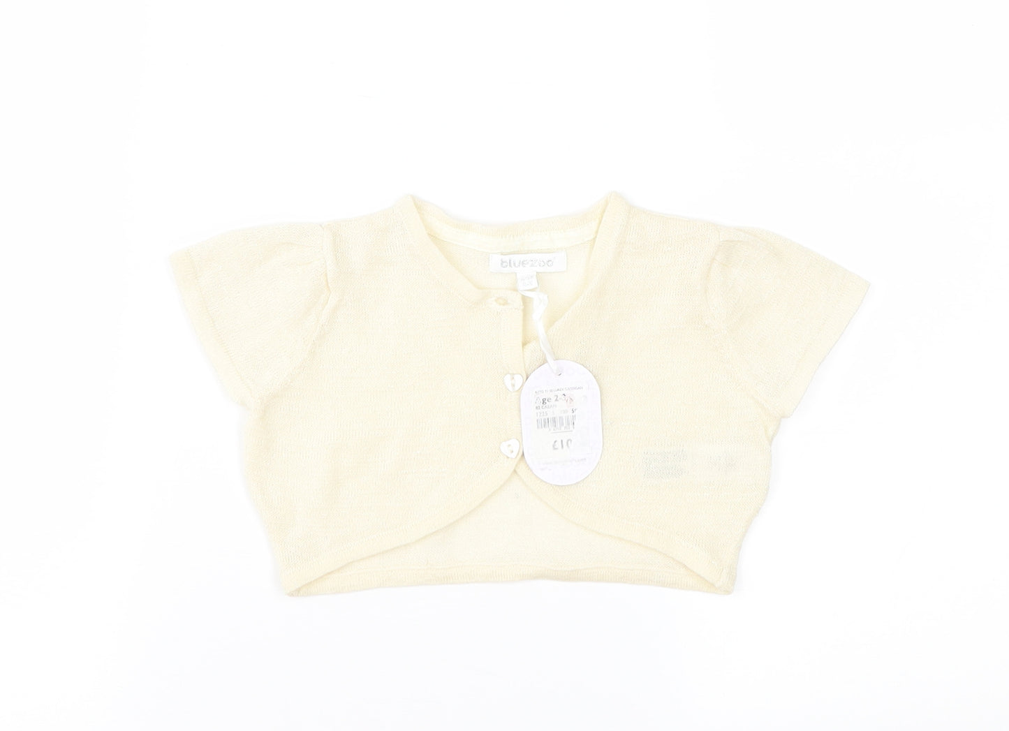 Blue Zoo Girls Ivory   Cardigan Jumper Size 2-3 Years