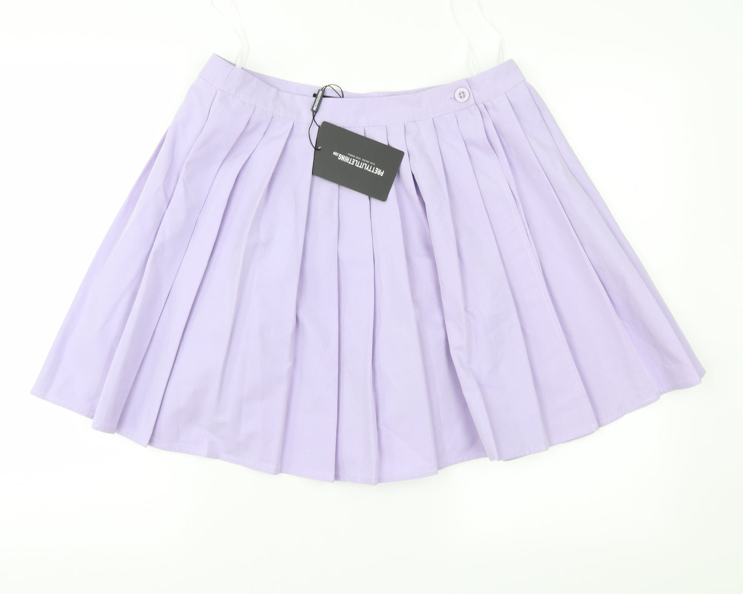 PRETTYLITTLETHING Womens Purple   Pleated Skirt Size 12