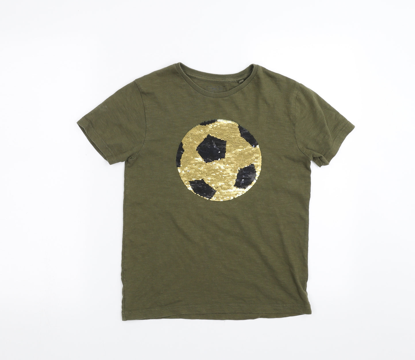 NEXT Boys Green   Basic T-Shirt Size 9 Years  - football