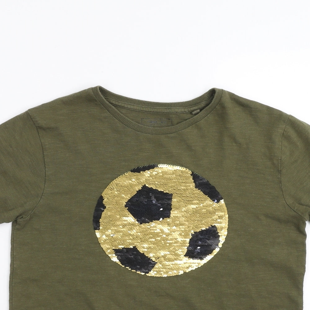 NEXT Boys Green   Basic T-Shirt Size 9 Years  - football