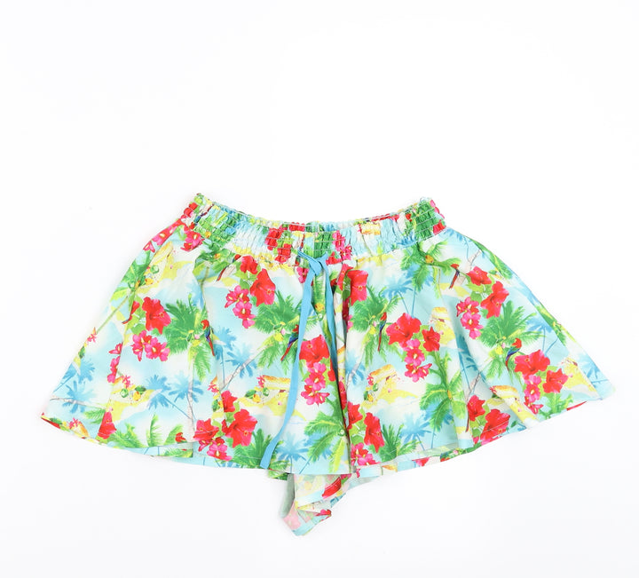 Floozie Womens Multicoloured Floral Hot Pants Shorts Size 8