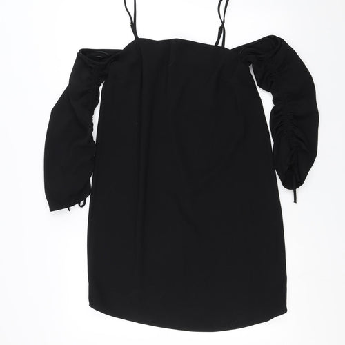 River Island Womens Black   Shift  Size 8  - cold shoulder