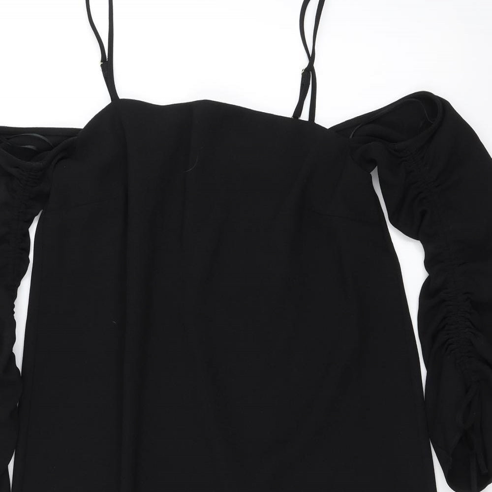 River Island Womens Black   Shift  Size 8  - cold shoulder