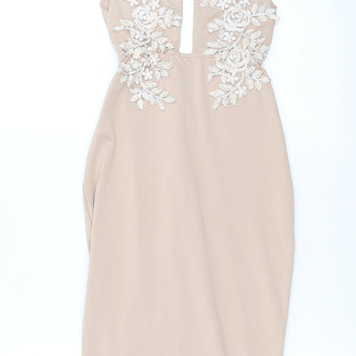 oh Polly Womens Pink   Bodycon  Size S  - Embroidered detail