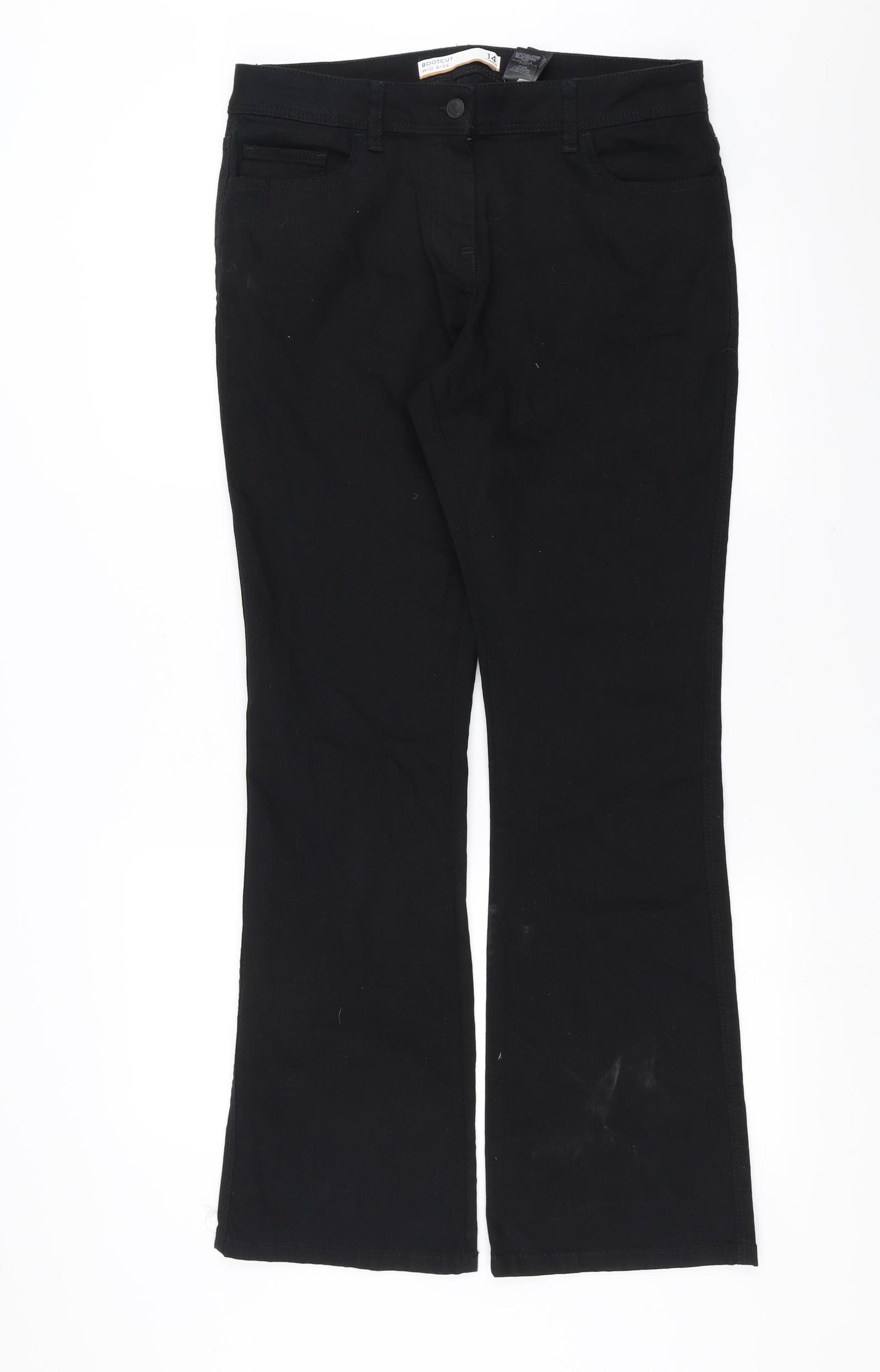 NEXT Womens Black  Denim Bootcut Jeans Size 14 L30 in